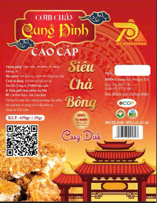 cơm cháy cung đình siêu chà bông cao cấp 650gr