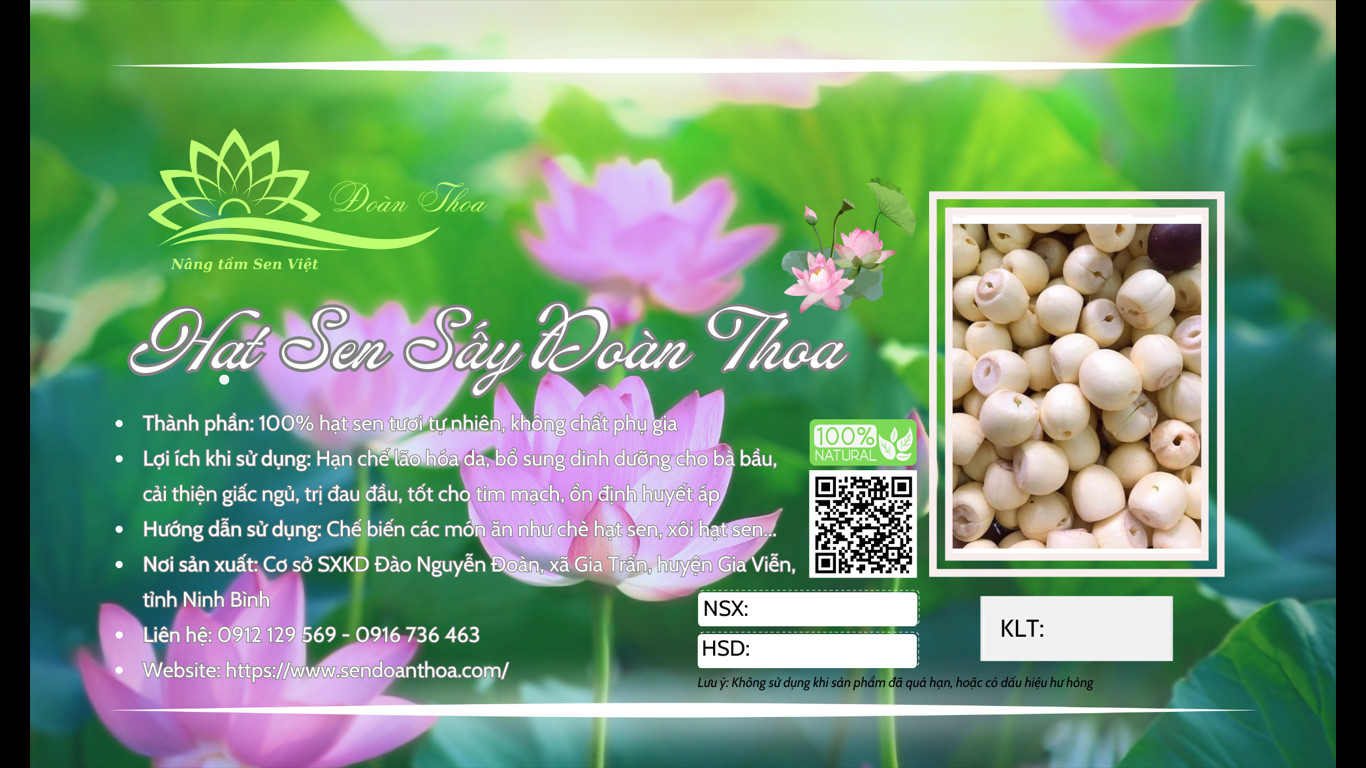 hạt sen sấy Đoàn Thoa